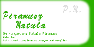 piramusz matula business card